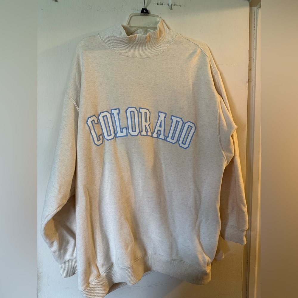 AERIE MOCK NECK COLORADO POCKET PULLOVER SWEATSHIRT